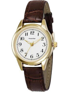 Women's Brown Soft Leather Band Casual Small Simple Analog Dress Wrist Watches